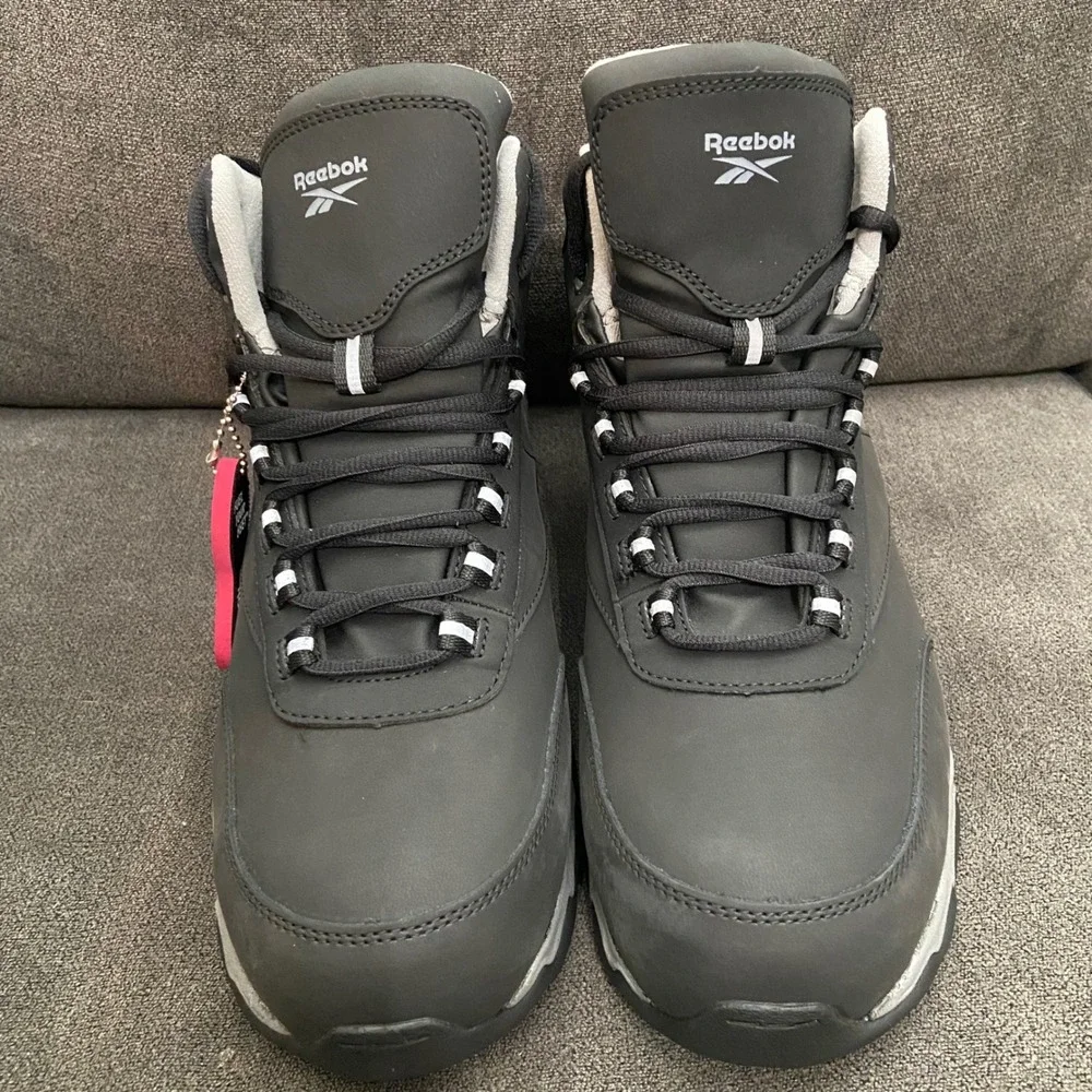 Reebok Beamer Work Boot Mens 10.5 Black Waterproof Athletic Composite Toe Safety